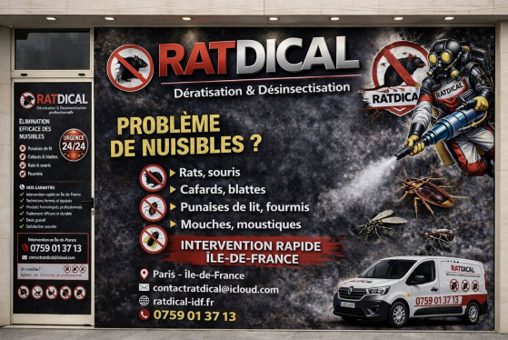 Devanture RATDICAL, 2 Rue Laënnec, Drancy